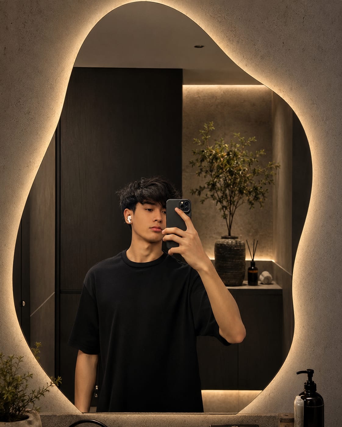 Trending Asthetic Mirror Selfie Photo Prompt ( Boys,Girls) – Prompt 2