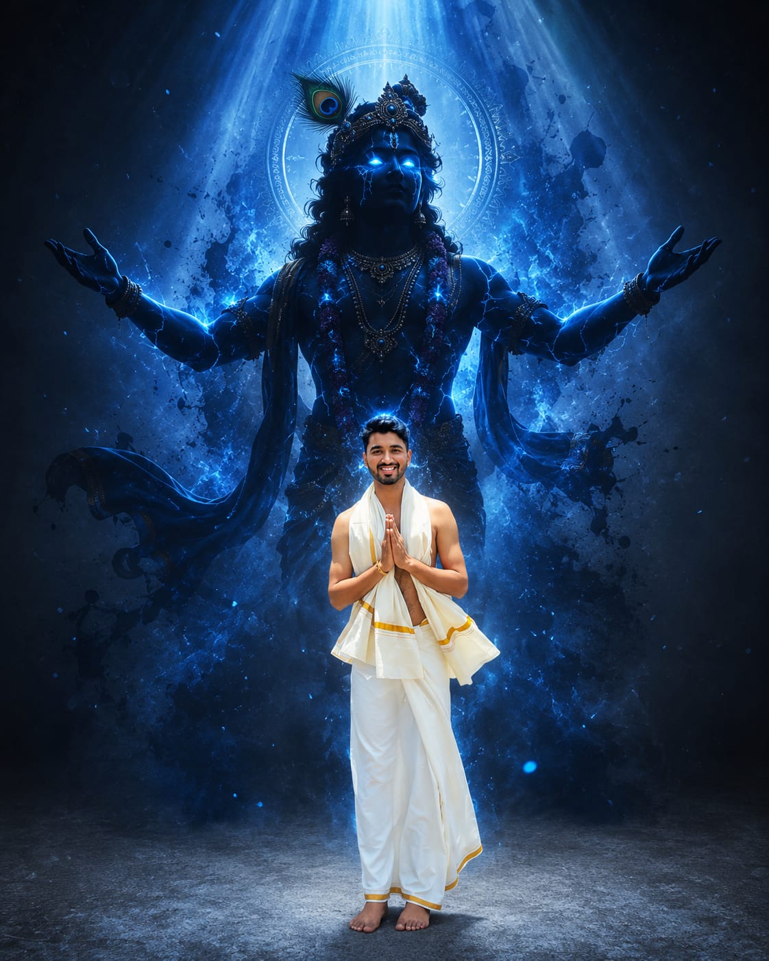 Lord Krishan Cinematic Photo Portrait Prompt – Prompt 3
