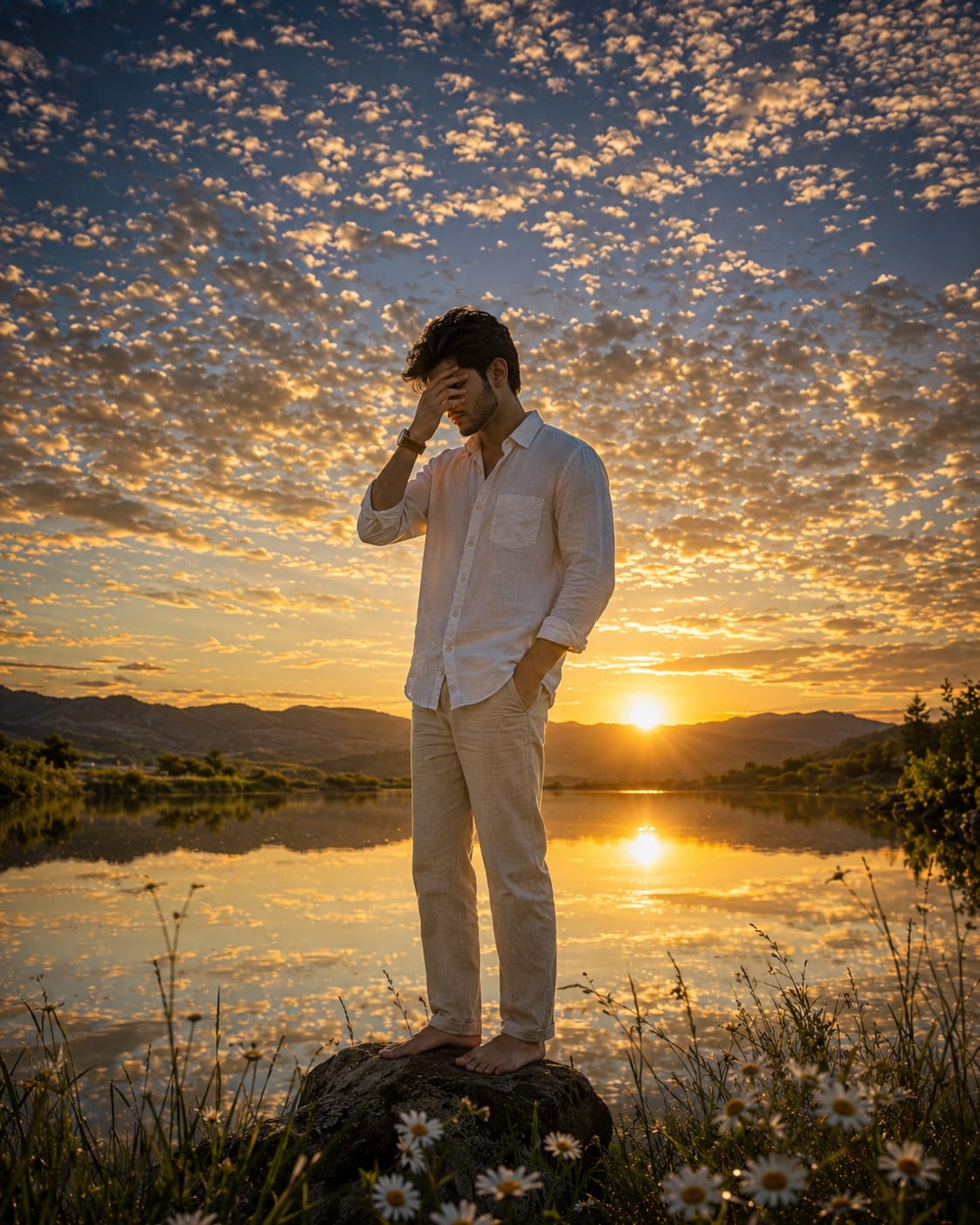 Ultra Realistic Sunset + River Moments Photo Prompt – Prompt 2