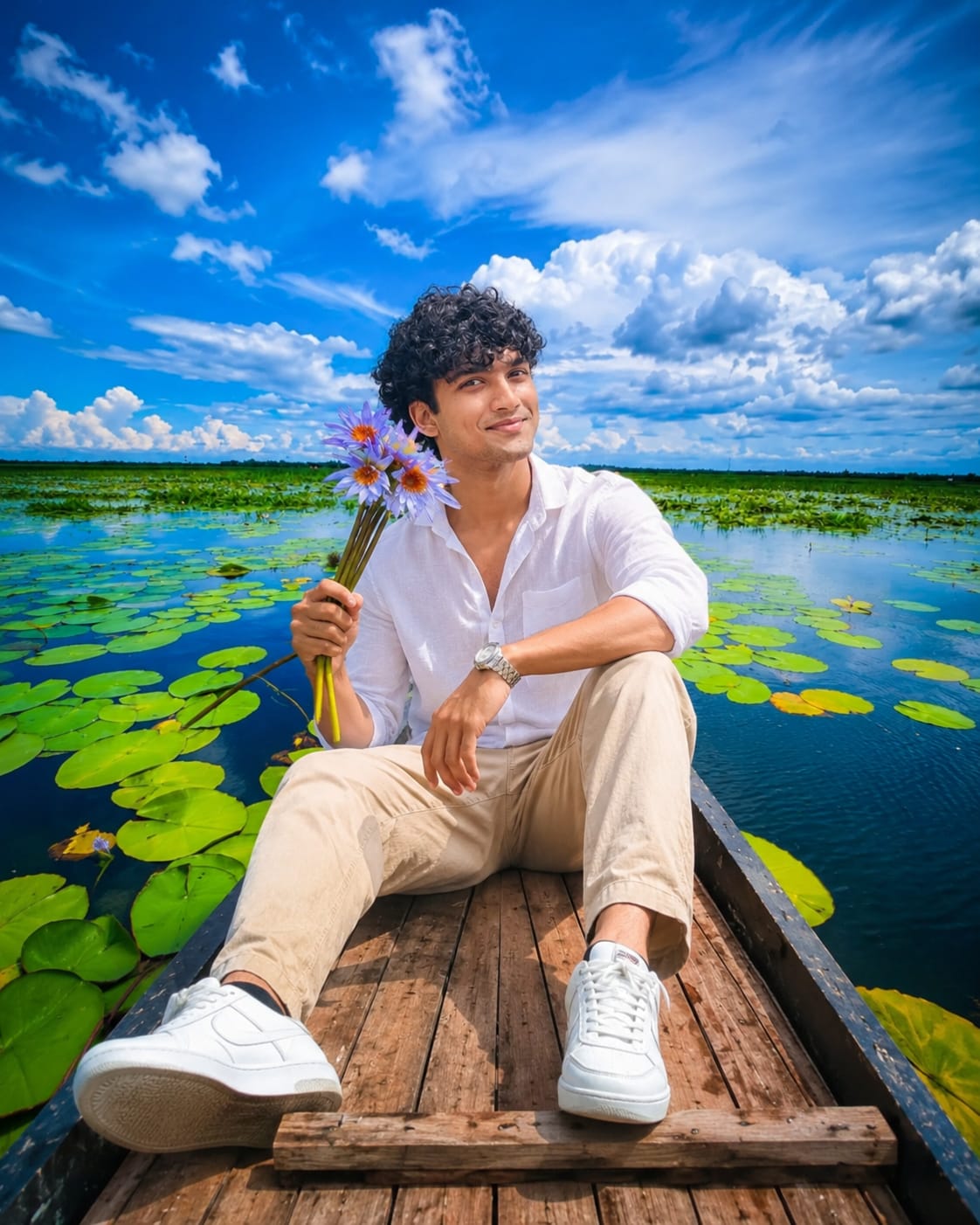 Viral Aesthetic Photo On Boat Editing Prompts – Prompt 3