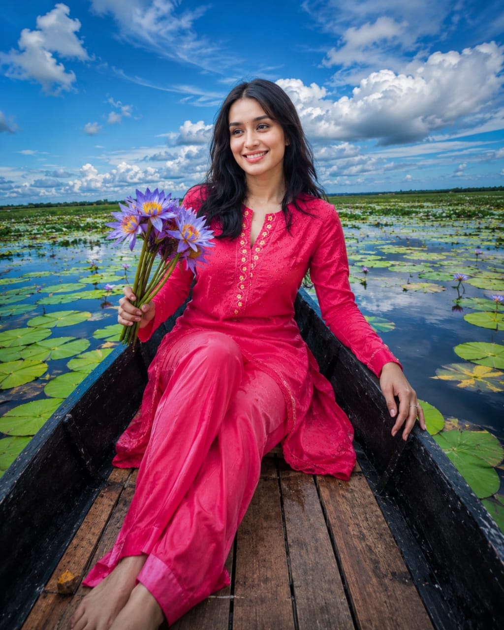Viral Aesthetic Photo On Boat Editing Prompts – Prompt 2