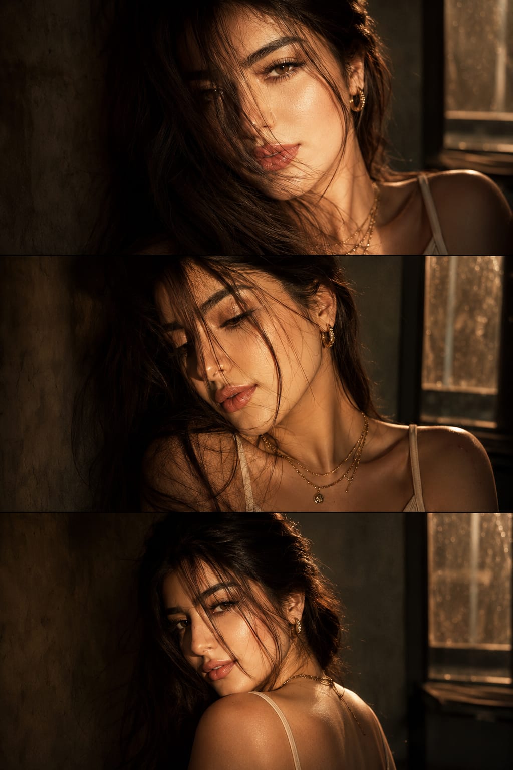 Aesthetic collage warm golden sunlight Photo Editing Prompt – Prompt 2