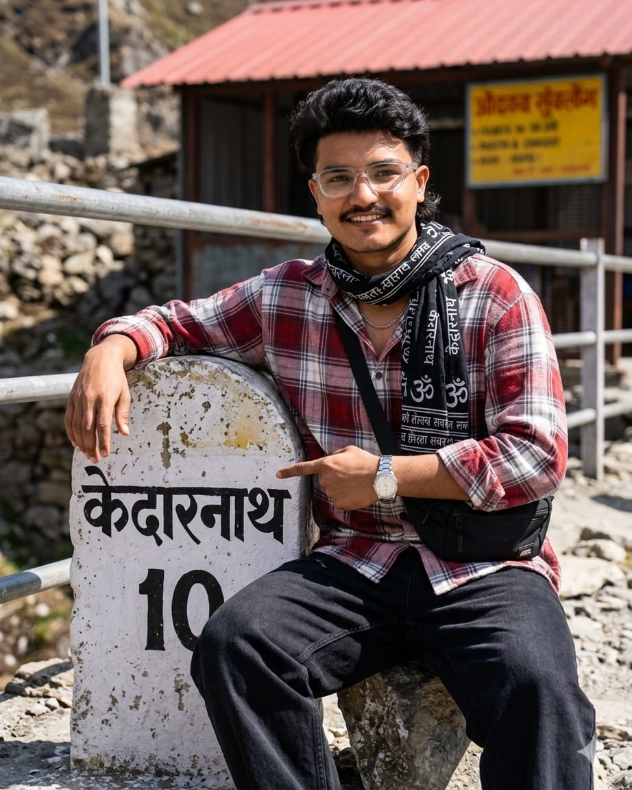 Kedarnath Trip Photoshoot Ai Photo Editing Prompts For Boys & Girls – Prompt 5