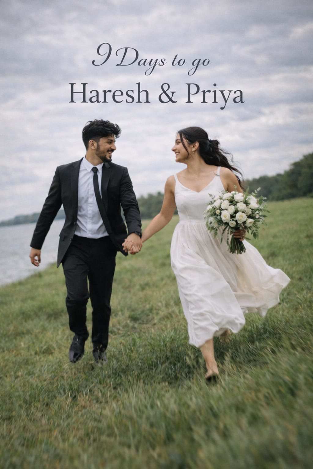 Pre Wedding Photography Prompts For ChatGPT | Create Realistic Pre-wedding Photos – Green Field Bouquet Prompt