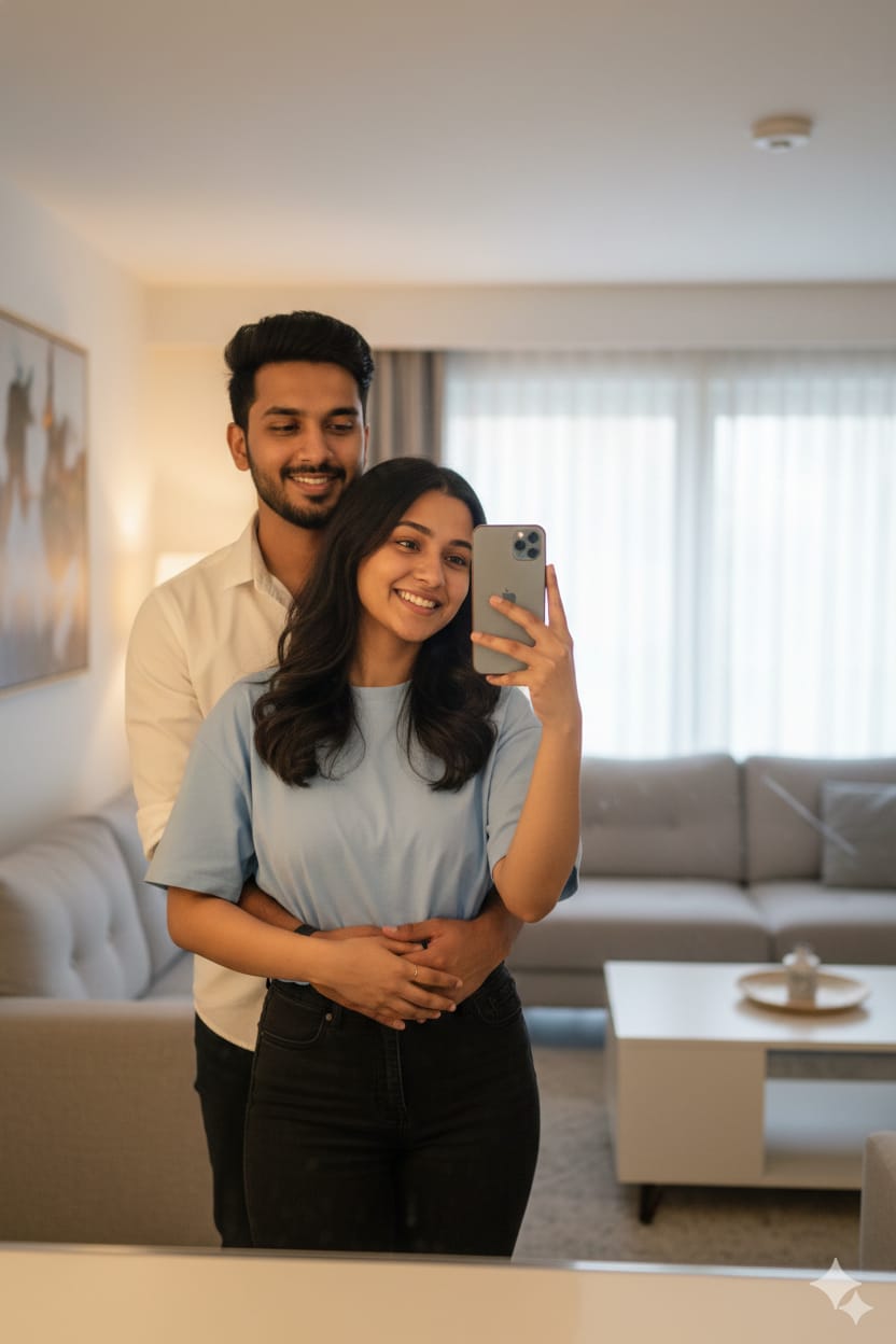 Realistic Couple Selfie Prompts | Viral Couple Photo Editing Prompts – Prompt 3