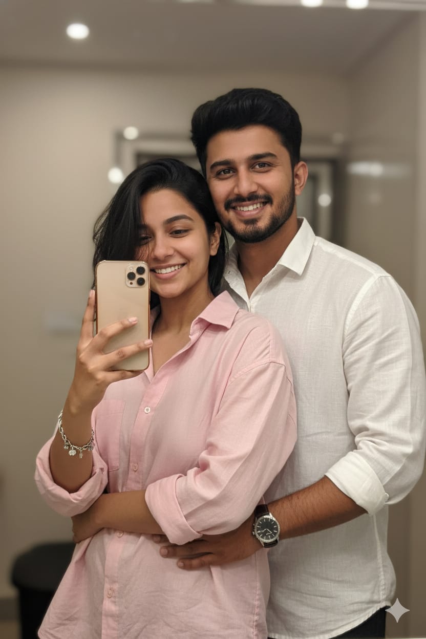 Realistic Couple Selfie Prompts | Viral Couple Photo Editing Prompts – Prompt 4